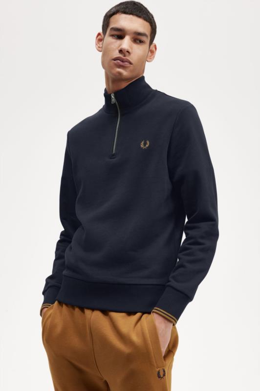 Sudadera con media cremallera para hombre FRED PERRY 