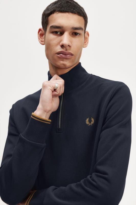 Sudadera con media cremallera para hombre FRED PERRY 