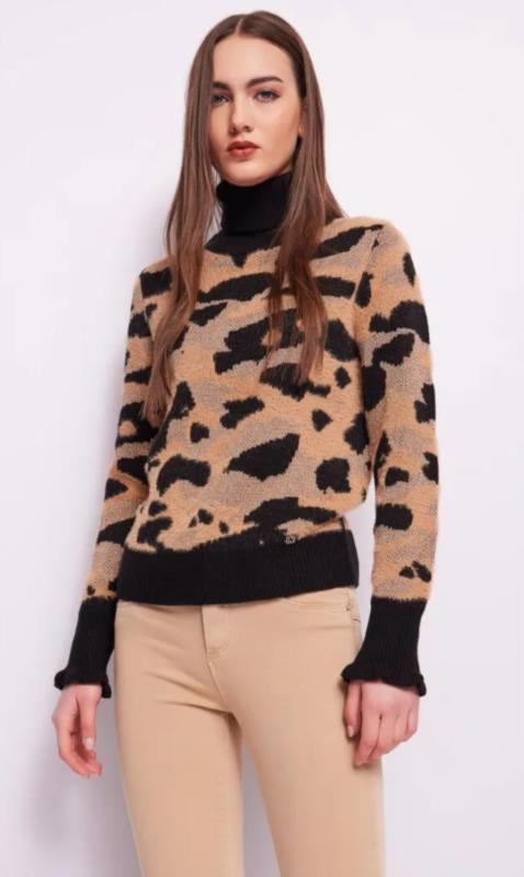 Jersey para mujer GAUDI de jacquard con estampado animal