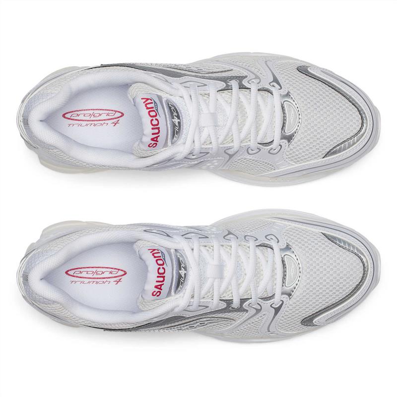 DEPORTIVA PARA MUJER SAUCONY PROGRID TRIUMPH 4 WHITE SILVER