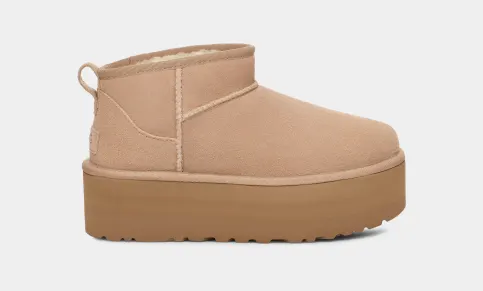 Botas Mujer UGG con plataforma Classic Ultra Mini sand