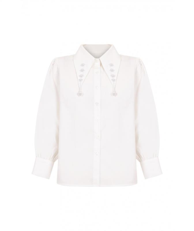 CAMISA BLANCA LE CRUEL CUELLO PEDRERIA